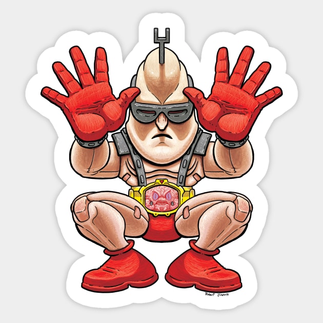Living Brain from Dimension X Krang and his android body Sticker by JENNEX